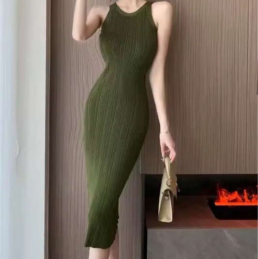 Layla Elegant Knit Bodycon Midi Dress