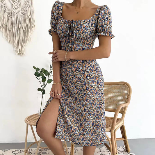 Sienna Floral Print Midi Summer Dress