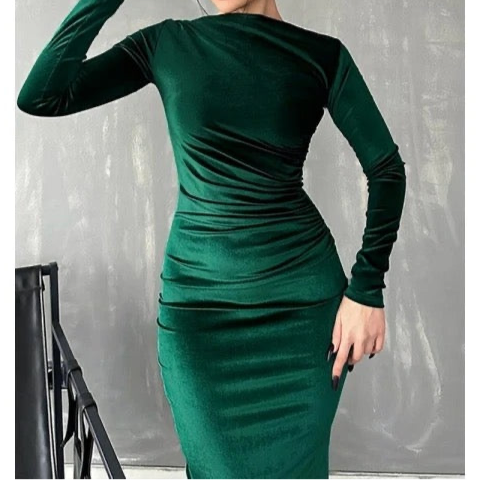 Mila Velvet Bodycon Midi Dress