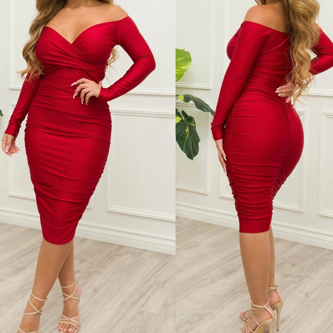 Phoebe Off Shoulder Midi Dress