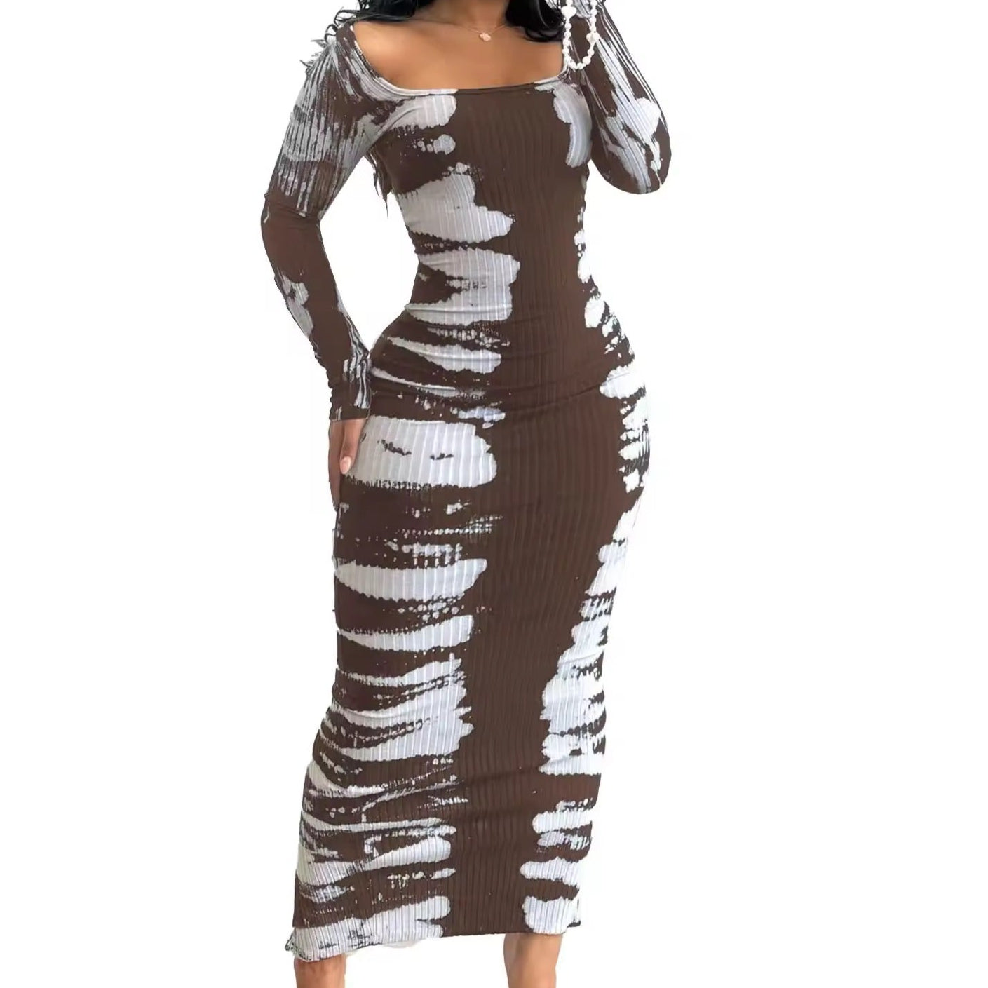 Lucy Tie Dye Bodycon Maxi Dress