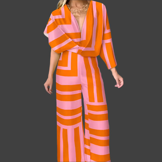 Chloe Printed Wide Leg Jumpsuit